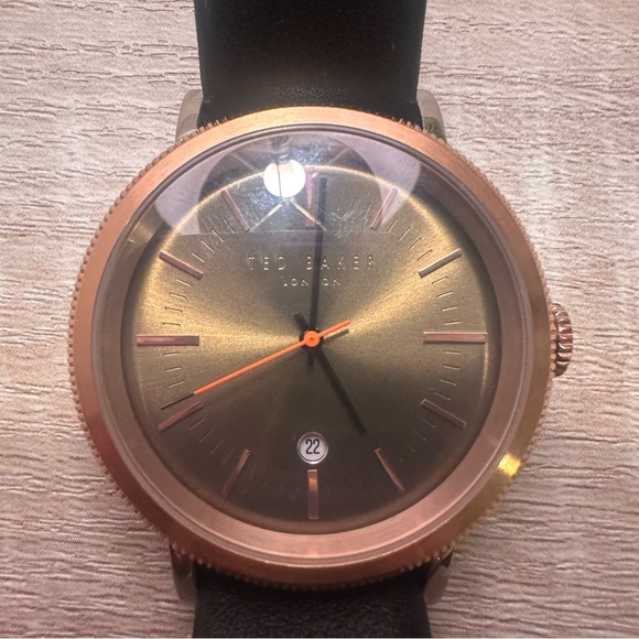 Ted Baker Other - Ted Baker London Men’s Watch – Rose Gold Case & Genuine Leather Band